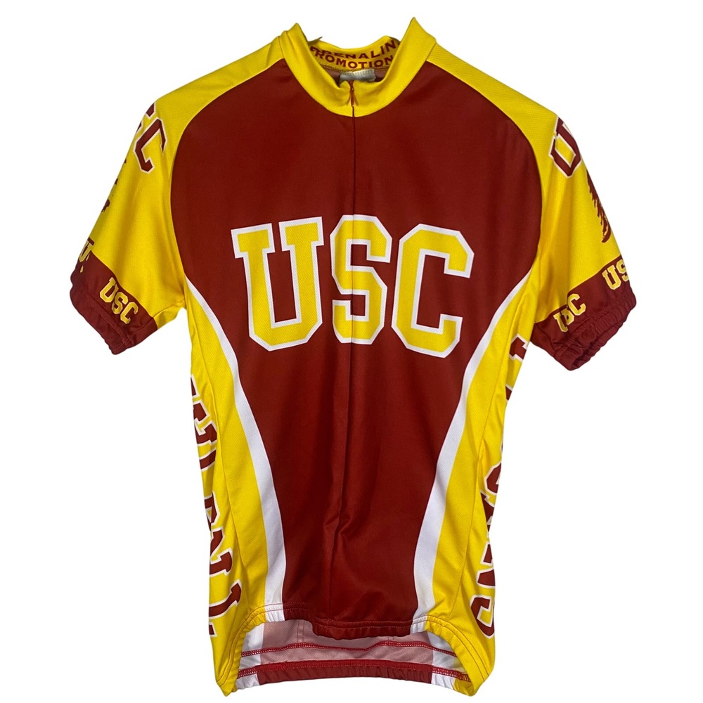 USC Trojans Cycling Jersey Mens Small 3/4 Zip Adrenaline Promotions